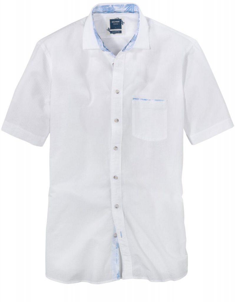 белая рубашка с коротким рукавом